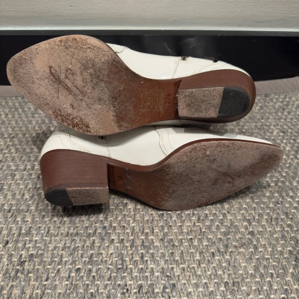 Free People - New Frontier Western White Booties Women Size 38.5 US 8 - Picture 7 of 9
